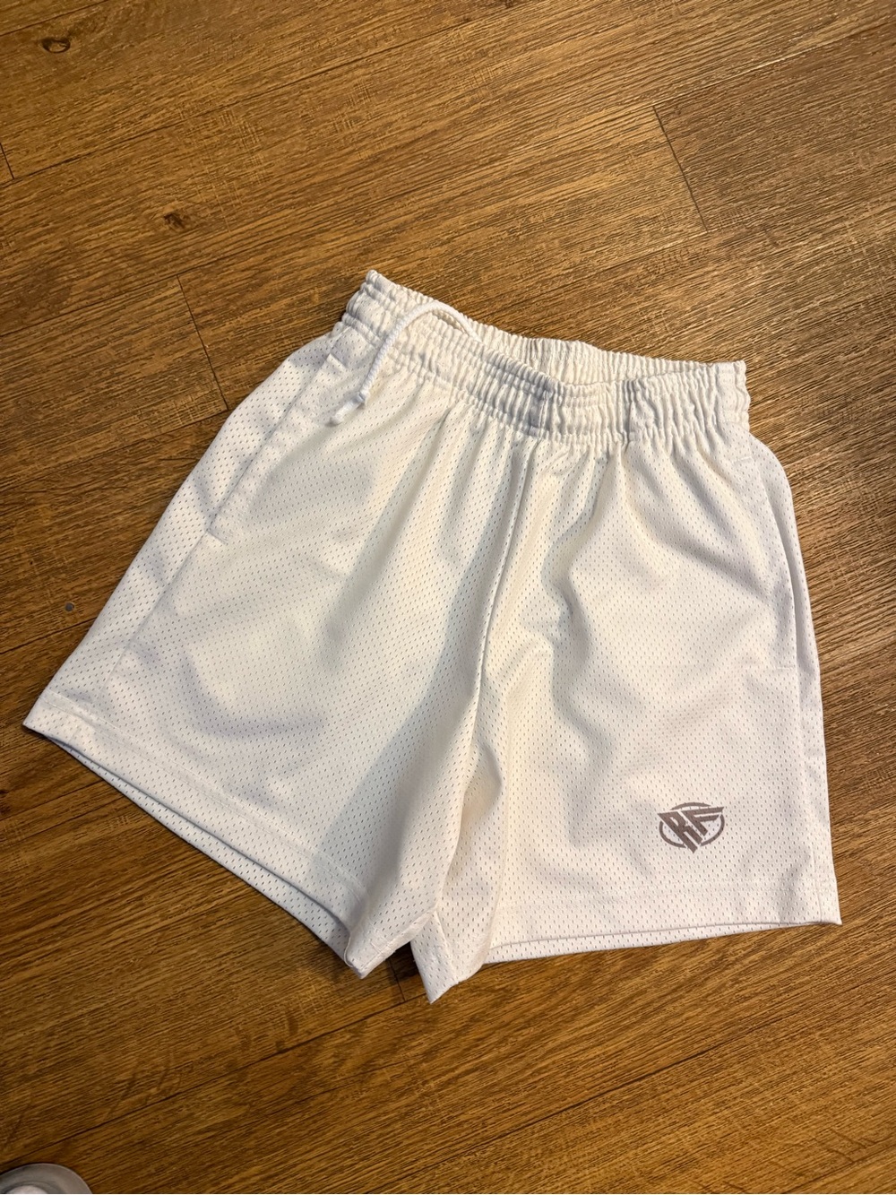 White Men's Athletic Mesh Shorts - Brand Unknown